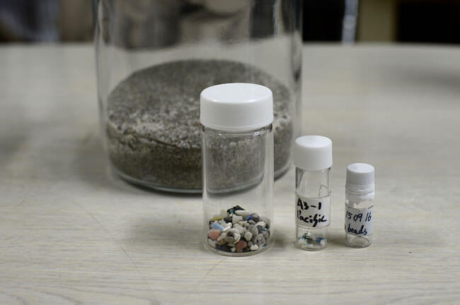 鵠沼海岸から採取されたプラスチック片